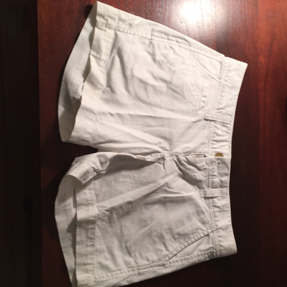 White denim shorts
